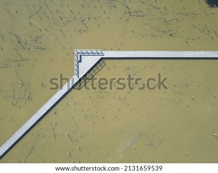 Similar – Image, Stock Photo Pier of the trough bridge of the Elbe-Havel-Canal over the Elbe near Hohenwarthe / Magdeburg
