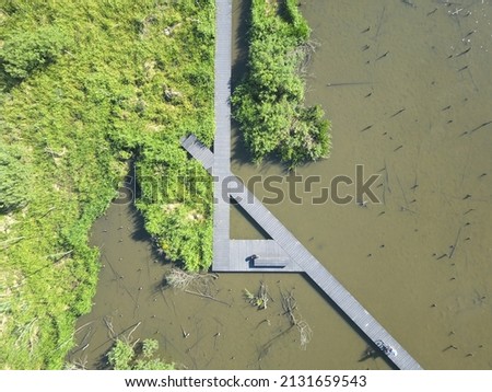 Similar – Image, Stock Photo Pier of the trough bridge of the Elbe-Havel-Canal over the Elbe near Hohenwarthe / Magdeburg