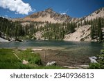 Hiking Sawtooth Mountains Wilderness Idaho - Alpine Lake Landscape 