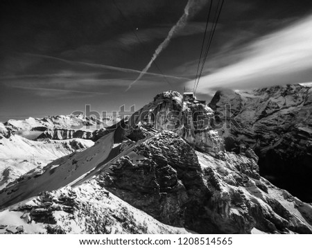 Similar – Säntis at Dawn Berg Säntis