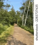 Hiking in Split Rock lighthouse state park, Minnesota - hiking trail