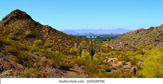 Hiking Summit Trail #300 Up Piestewa Peak In Phoenix Mountains Preserve