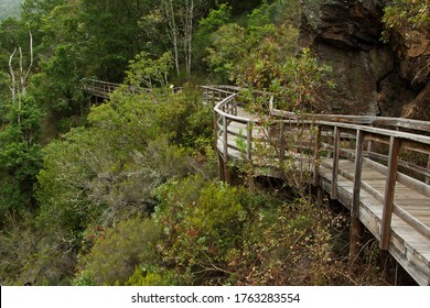 Hiking Track In Canyon Of Rio Mao In Ribeira Sacra In Galicia,Spain,Europe
