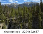 Hiking track at Sunwapta Falls on Sunwapta River in Jasper National Park,Alberta,Canada,North America
