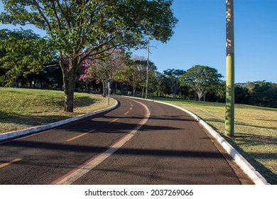 Hiking Trail And Bike Path At Parque Das Nações Indigenas In The City Of Campo Grande In Mato Grosso Do Sul, Brazil.