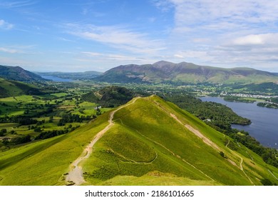 Hiking trail up Catbells in The Lake District National Park - Shutterstock ID 2186101665