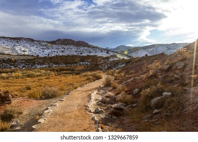 Hiking Trail To Delicate Arch With Amazing Landscape Views In Arches National Park