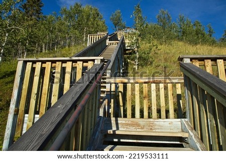 Hiking trail to Five Finger Rapids on Yukon-Kuskokwim Delta,Yukon,Canada,North America
