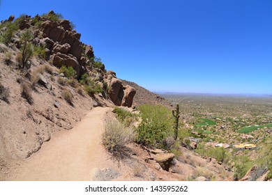 Hiking Trail On Pinnacle Peak Mountain In Scottsdale, Arizona