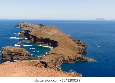 Hiking trail at Ponta de São Lourenço in Madeira.It is an unforgettable experience. The trail features stunning rock formations and breathtaking views of the sea. - Powered by Shutterstock