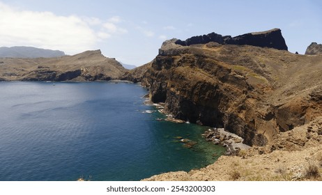 Hiking trail at Ponta de São Lourenço in Madeira.It is an unforgettable experience. The trail features stunning rock formations and breathtaking views of the sea. - Powered by Shutterstock