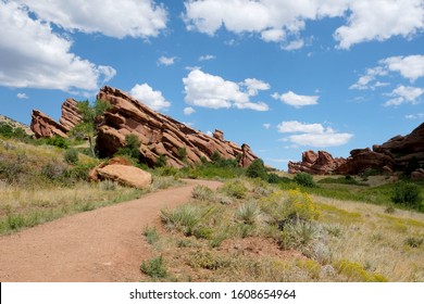 Hiking Trail At Red Rocks Park In Denver, Colorado