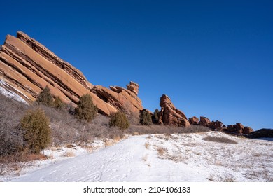 Hiking Trail At Red Rocks Park In Denver, Colorado