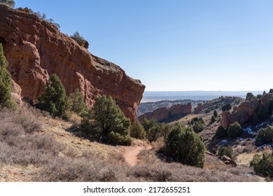 Hiking Trail At Red Rocks Park In Denver, Colorado