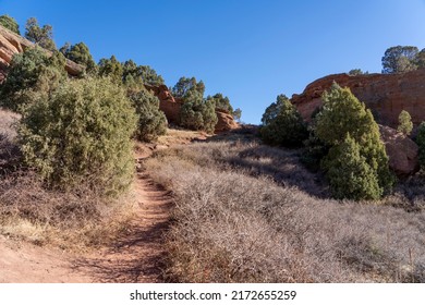 Hiking Trail At Red Rocks Park In Denver, Colorado