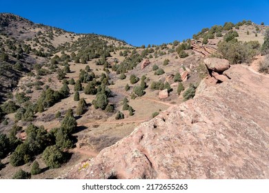 Hiking Trail At Red Rocks Park In Denver, Colorado