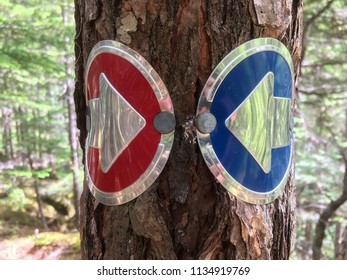 Hiking trail signs send mixed signals