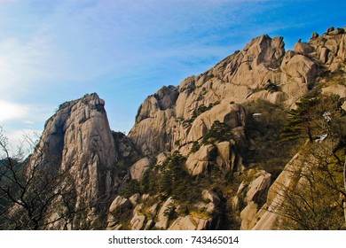 Hiking trail of west sea grand canyon in yellow mountains (huangshan) national park anhui China