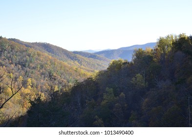 Hiking Trail At White Oak Canyon Along Skyline Drive, National Park, Virginia, USA.