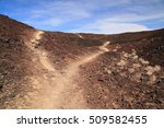 Hiking Trails through the ancient Amboy Crater, an extinct volcano along Route 66 in the small town of Amboy, California