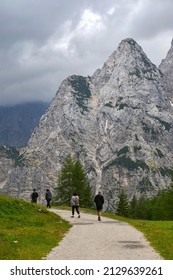 Hiking At Vrsic Pass In The Julian Alps, Slovenia