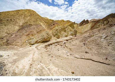 hikink the golden canyon - gower gulch circuit in death valley national park in california in the usa