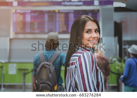 Similar – Image, Stock Photo Airport Departure Scoreboard