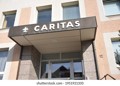 Hildesheim, Lower Saxyony, Germany - September 28, 2014:  Caritas In Hildesheim, Germany - Caritas Is A Confederation Of 165 Catholic Relief, Development And Social Service Organizations