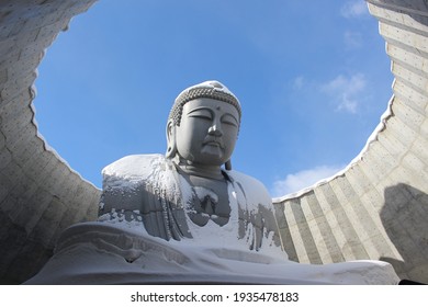 Hill Of The Buddha In Sapporo, Hokkaido During Winter