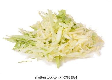 Hill Chopped Cabbage Isolated On White Background