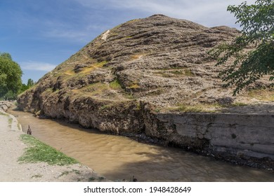 Hill Near Penjikent In Tajikistan