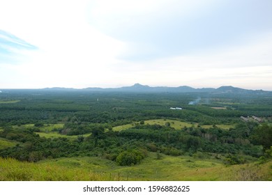 A hill on the south Kalimantan coast, the hills overlap, look beautiful. This place is one of the destinations chosen by tourists. - Shutterstock ID 1596882625