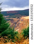 Hill side view from the forest. located in Ireland Wicklow mountains.
