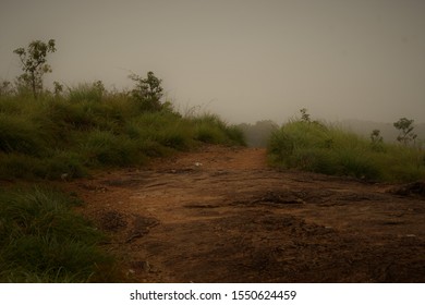 hill top with wind and cloud 