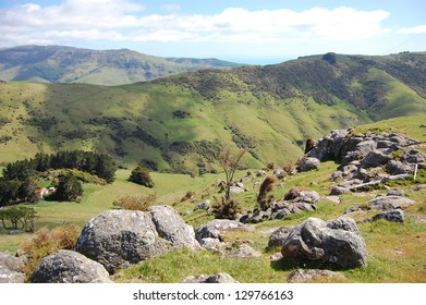 Hill view rural area, Banks Peninsula - Shutterstock ID 129766163