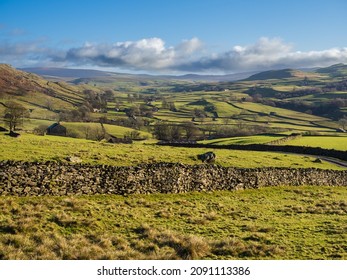 Hill walking the Norber Eratics around Austwick in Craven in  th - Shutterstock ID 2091113386