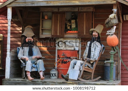 Hillbilly's gossiping on Front Porch