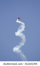 Hillsboro OR, USA - July 18, 2015: Lucas Oil Stunt Plane, Mike Wiskus, Intel Oregon International Air Show