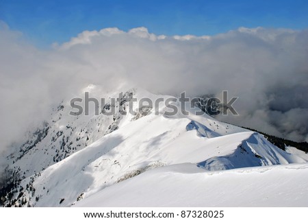 Similar – lonely mountain hut in the middle of nowhere II