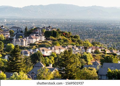 Hilltop San Fernando Valley view from the West Hills neighborhood in area of Los Angeles, California.  - Powered by Shutterstock