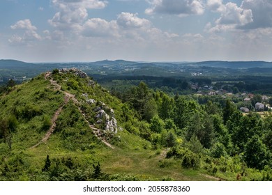 Hilly Landscape Of Miedzianka Which Is One Of The Peaks Of Holy Cross Mountains In Poland