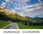 Hilly landscape with trrees near the Austria village Annaberg im Lammertal