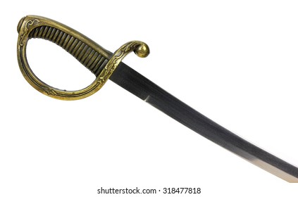 Hilt Of The Sword Handle On A White Background