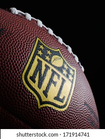 HILVERSUM, NETHERLANDS - JANUARY 18, 2014: The National Football League (NFL) Is A Professional American Football League That Constitutes One Of The Four Major Professional Sports Leagues In The USA.