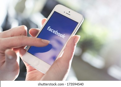 HILVERSUM, NETHERLANDS - JANUARY 28, 2014: Facebook is an online social networking service founded in February 2004 by Mark Zuckerberg with his college roommates and is now a fortune 500 company.