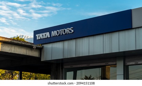 Himachal Pradesh - Dec 10, 2021 - Logo Of Tata Motors, The Biggest Automobile Manufacturing Company In India