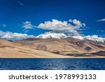 Himalayan lake Tso Moriri (official name Tsomoriri Wetland Conservation Reserve), Korzok, Changthang area, Ladakh, Jammu and Kashmir, India