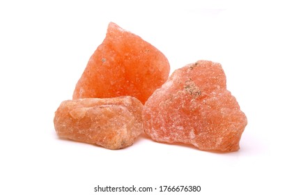 Himalayan Rock Salt Isolated On White Background