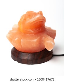 Himalayan Salt Lamp Frog On Lilypad