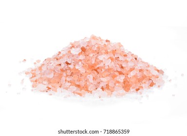 Himalayan  Salt On White Background (pink)